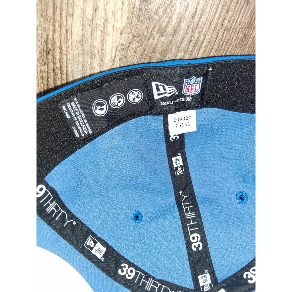 NWT! Blue New Era Detroit Lions 2025 Sideline 39Thirty Flex Fitted Hat, S/M - Picture 7 of 7
